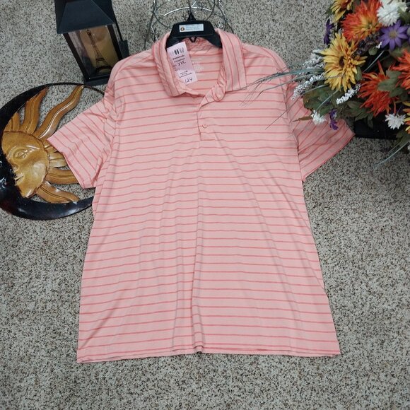 Members Mark Other - 3124 Size XXL Members Mark Polo Shirt in Orange Stripe